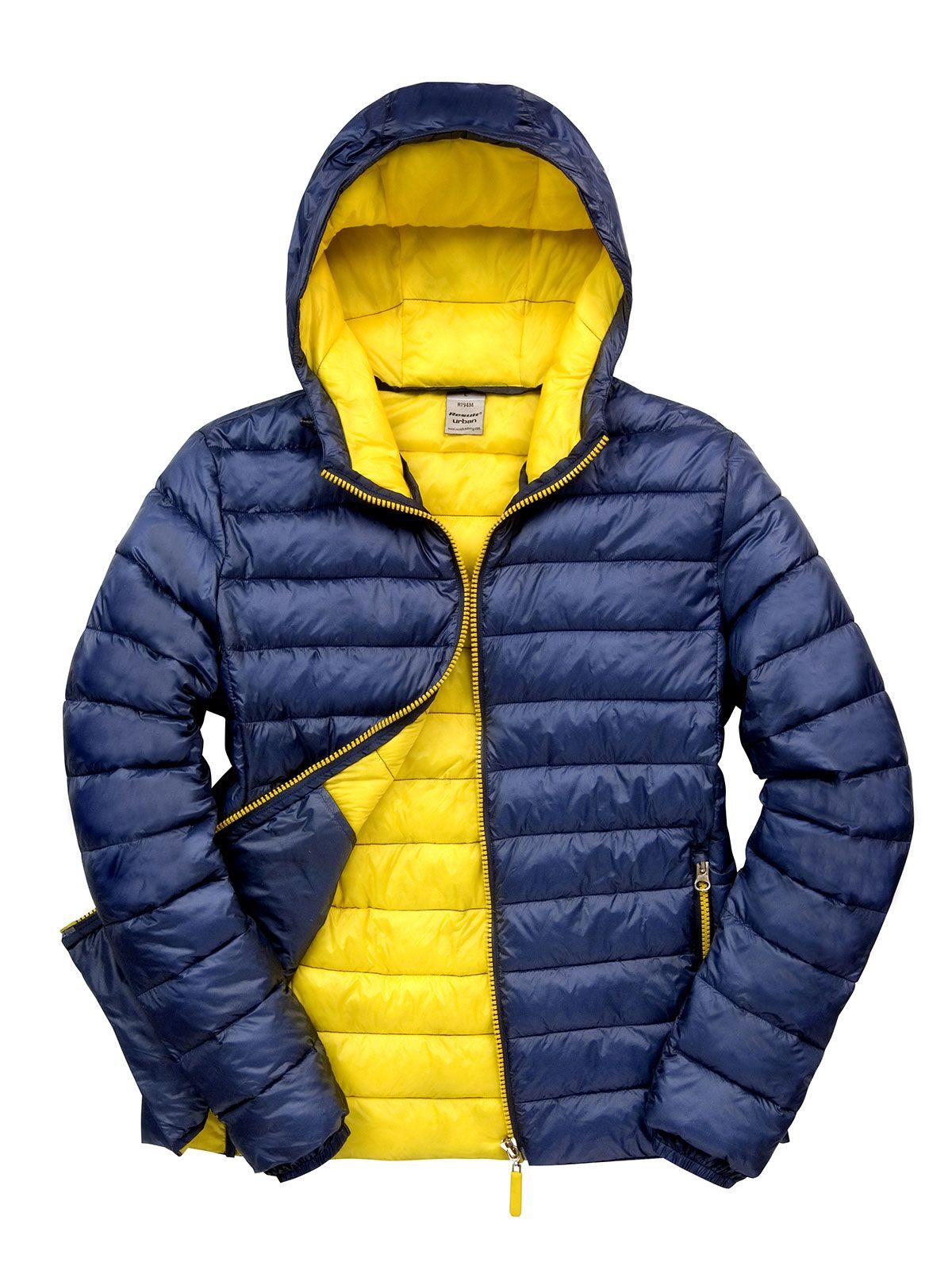 Snow Bird Hooded Jacket Herren – Result – Farbe navy/yellow – individuell veredelbar