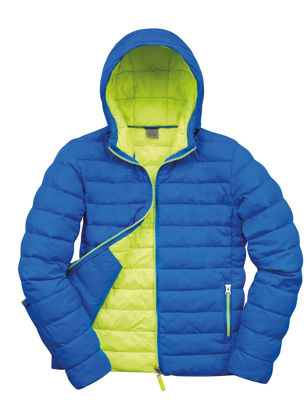 Snow Bird Hooded Jacket Herren – Result – Farbe ocean blue/lime punch – individuell veredelbar