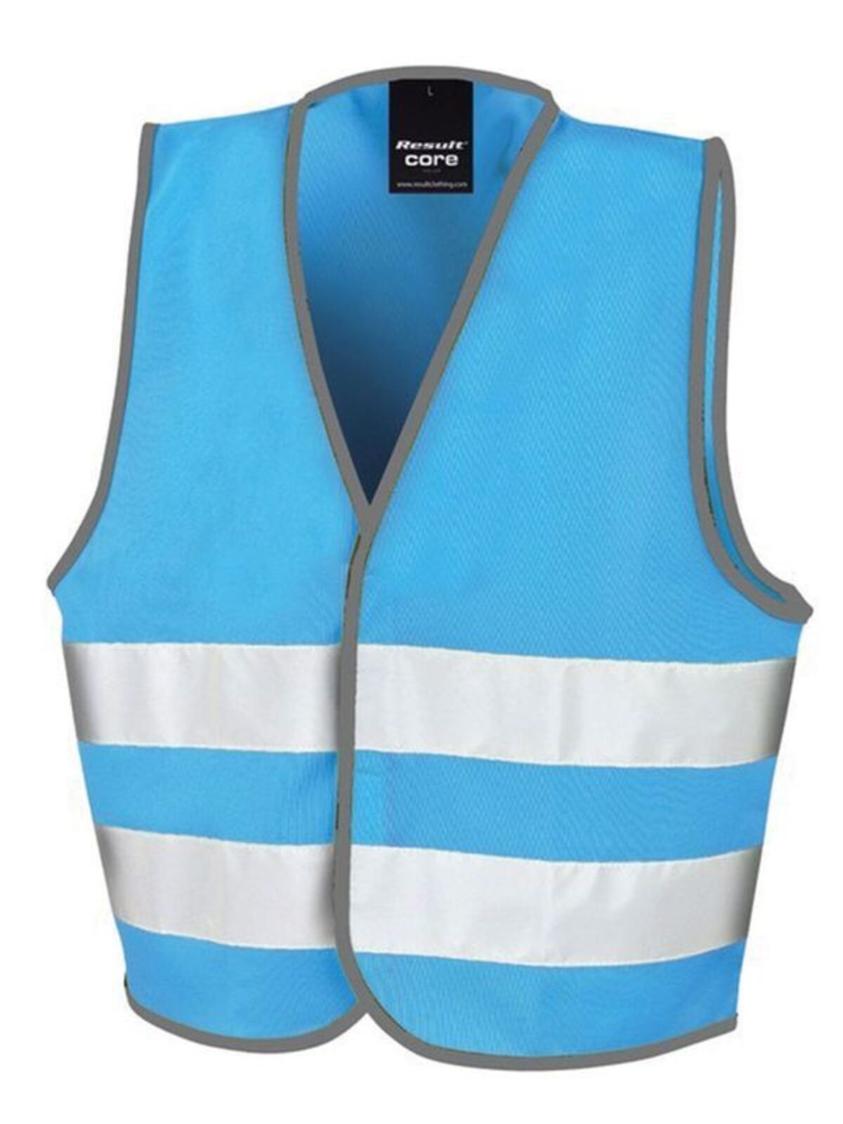 Junior Enhanced Visibility Vest Kinder Jacke – Result – Farbe Hellblau – individuell veredelbar