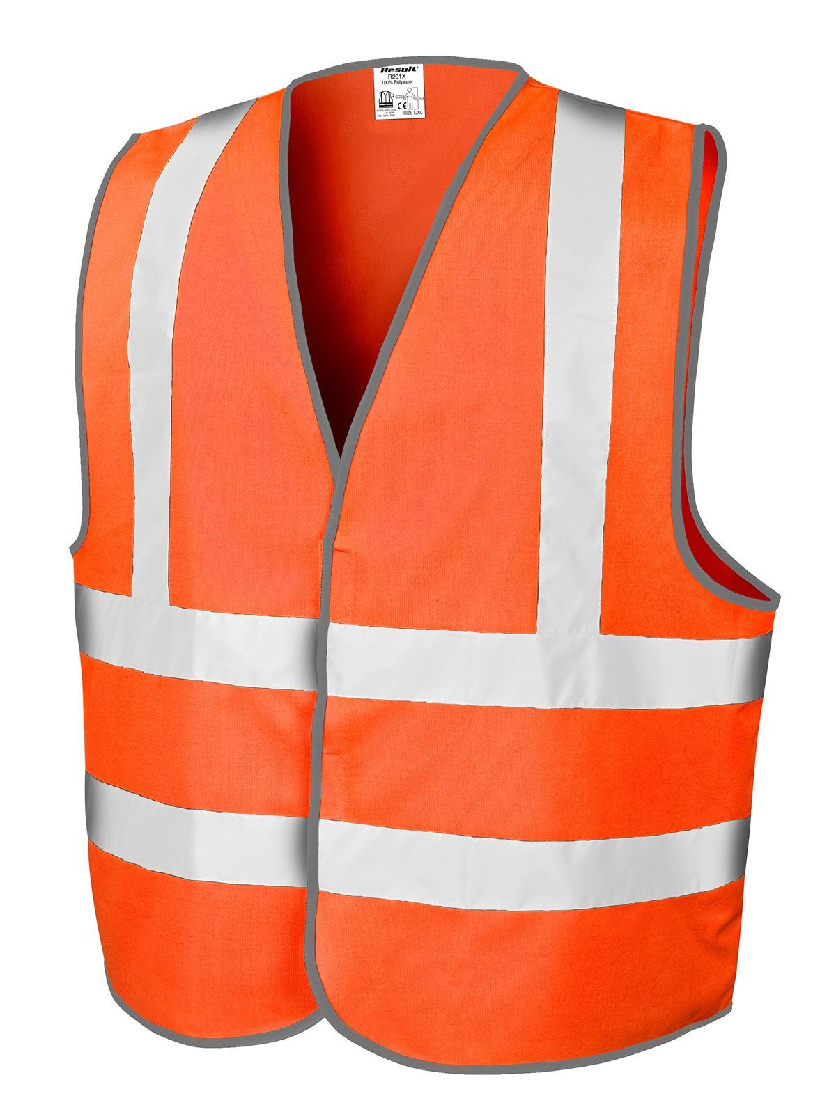 Safety High Viz Vest Herren Jacke – Result – Farbe Orange – individuell veredelbar