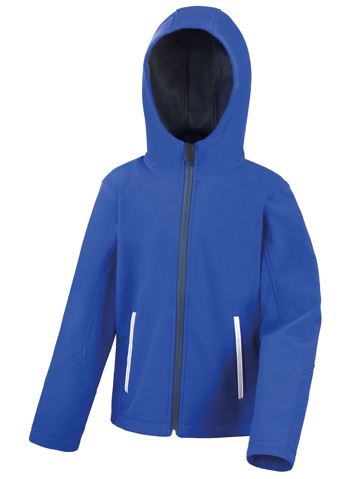 Junior Hooded Soft Shell Jacket Kinder Softshell – Result – Farbe royal blue-navy – individuell veredelbar