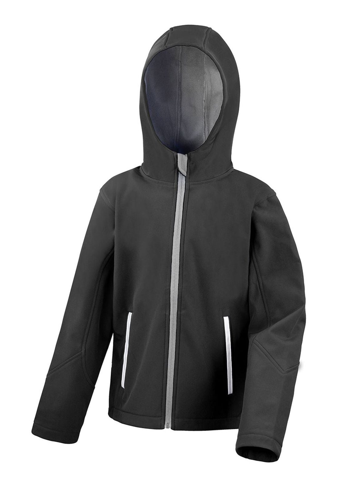 Young softshell Herren – Result – Farbe black/grey – individuell veredelbar