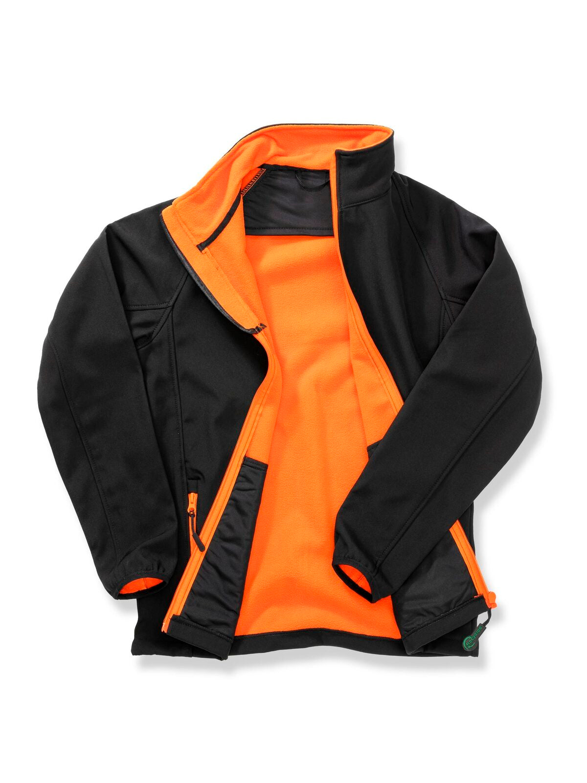 Printable Softshell Damen – Result – Farbe black/orange – individuell veredelbar