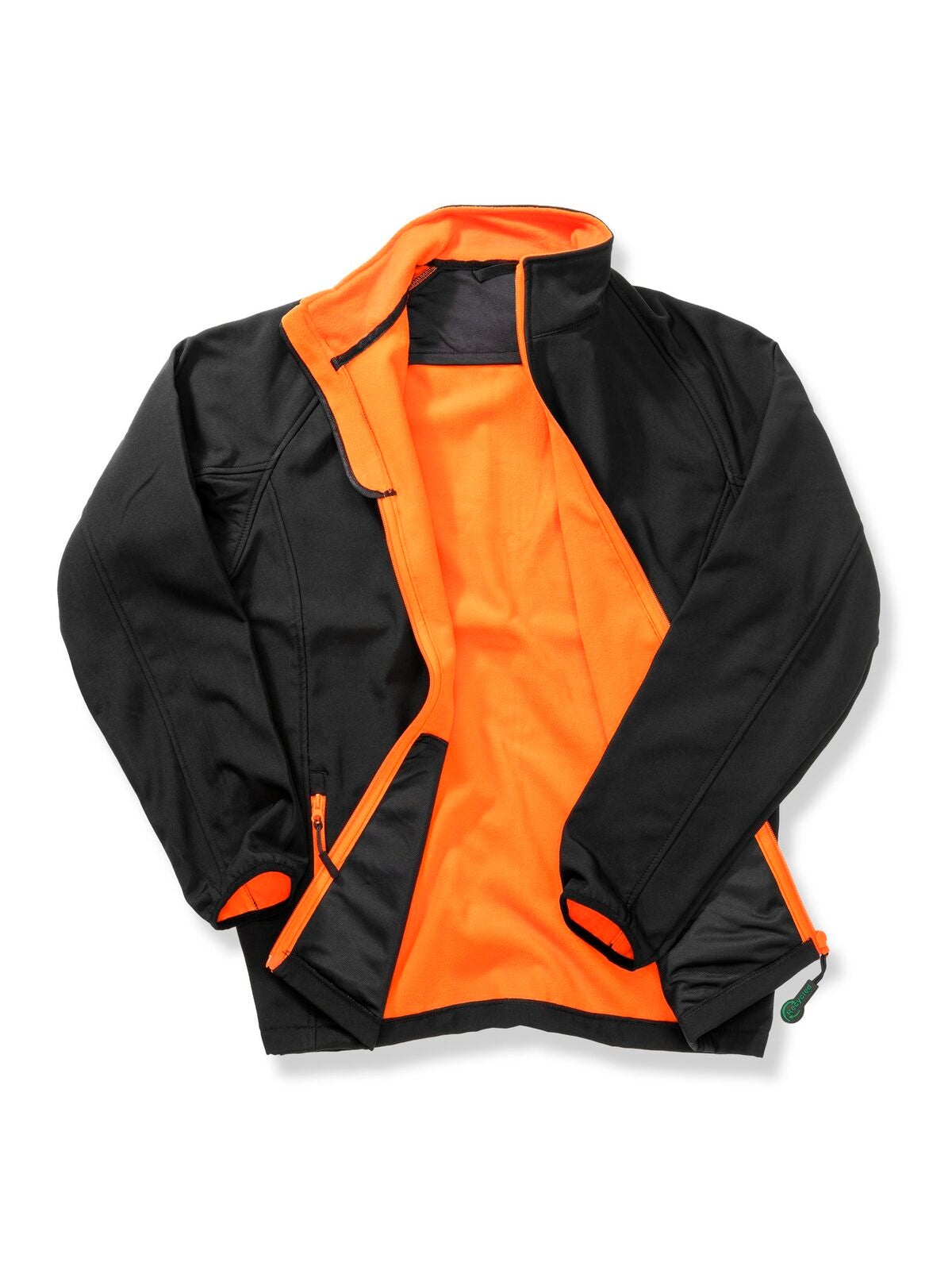 Printable Softshell Herren – Result – Farbe black/orange – individuell veredelbar