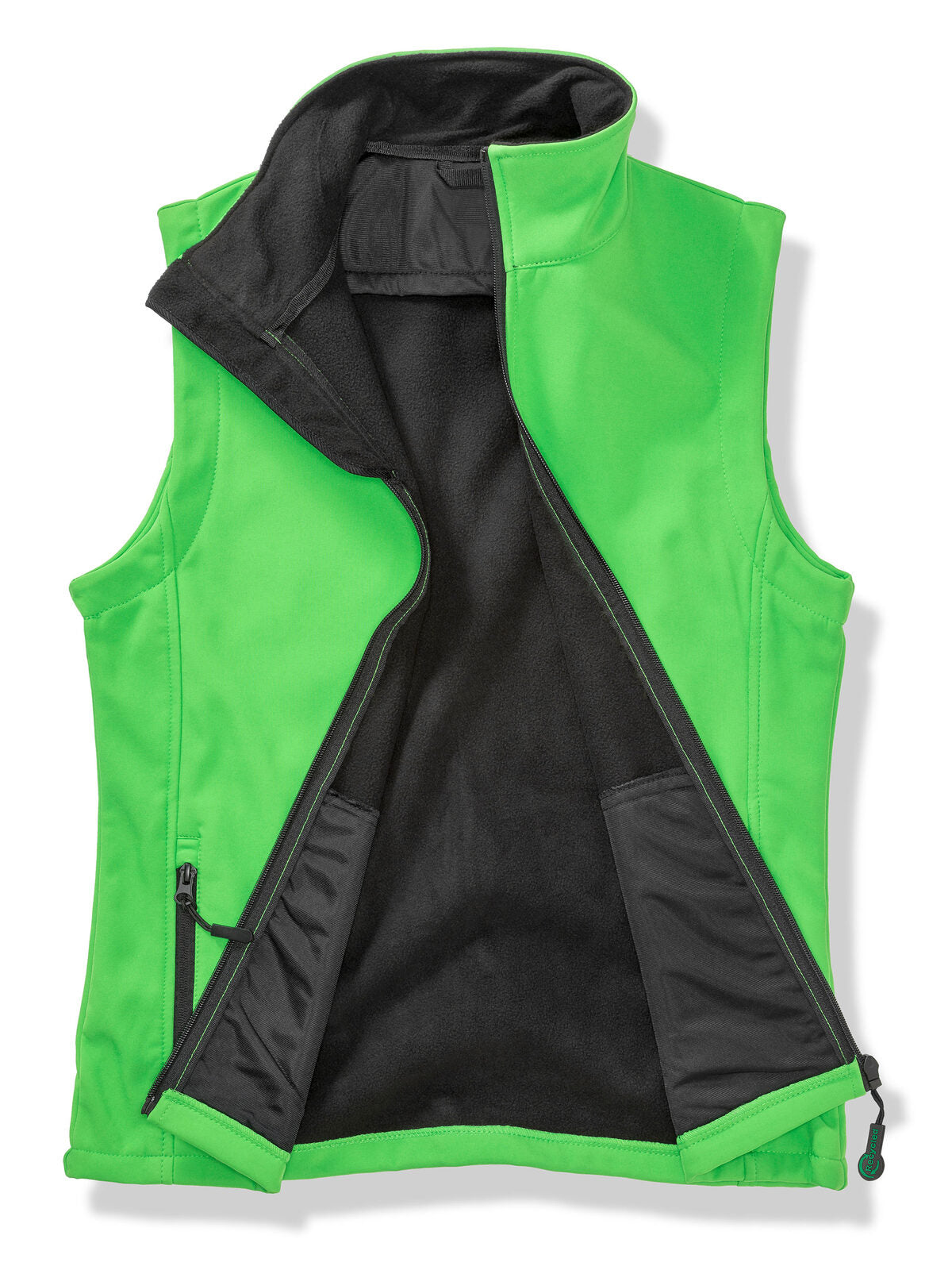 Printable Softshell Bodywarmer Damen – Result – Farbe vivid green/black – individuell veredelbar