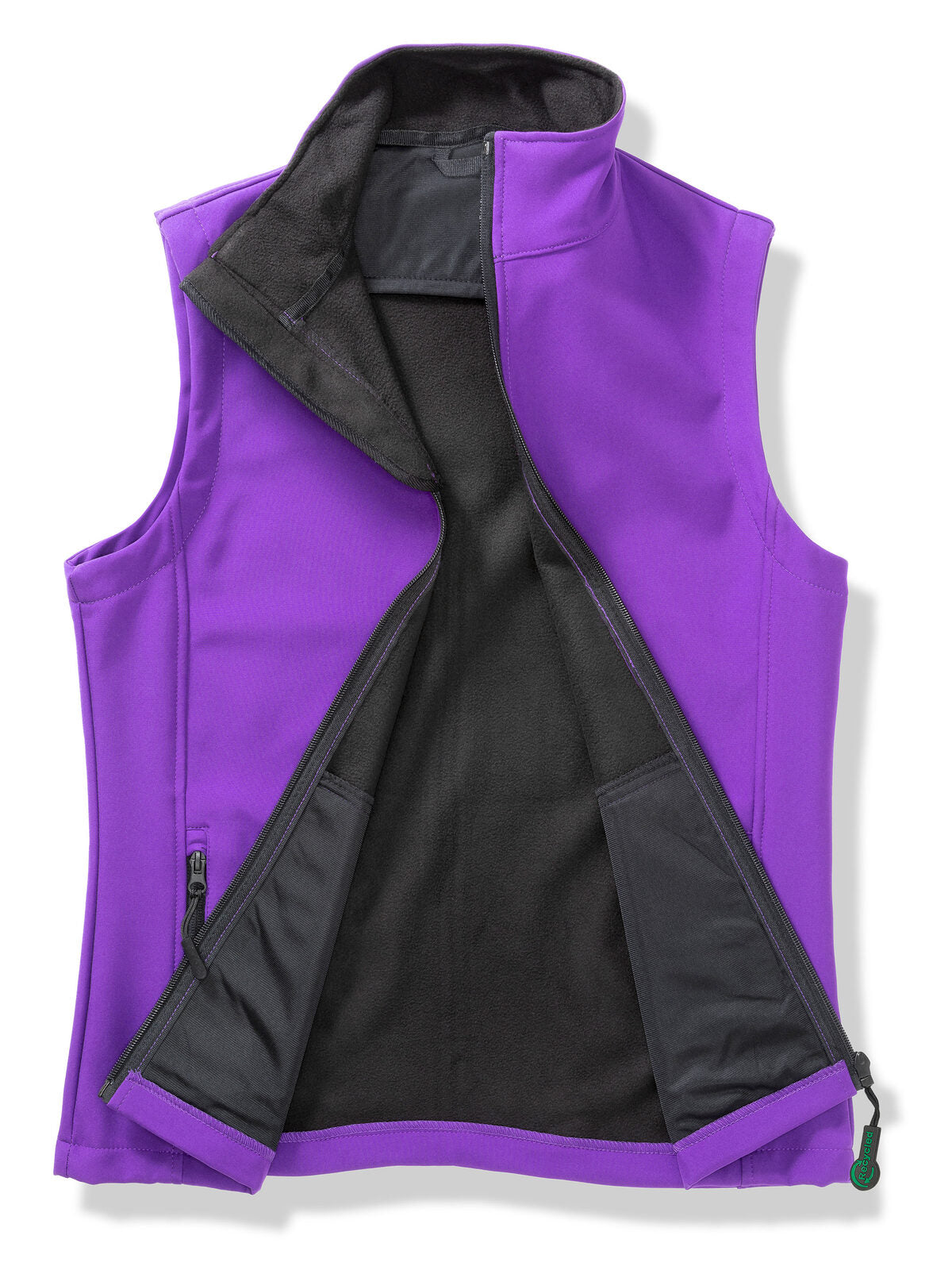Printable Softshell Bodywarmer Damen – Result – Farbe purple/black – individuell veredelbar