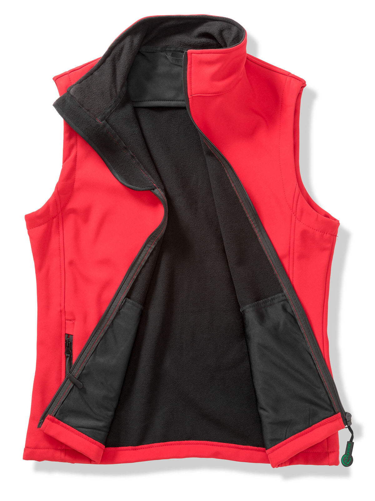 Printable Softshell Bodywarmer Damen – Result – Farbe red-black – individuell veredelbar