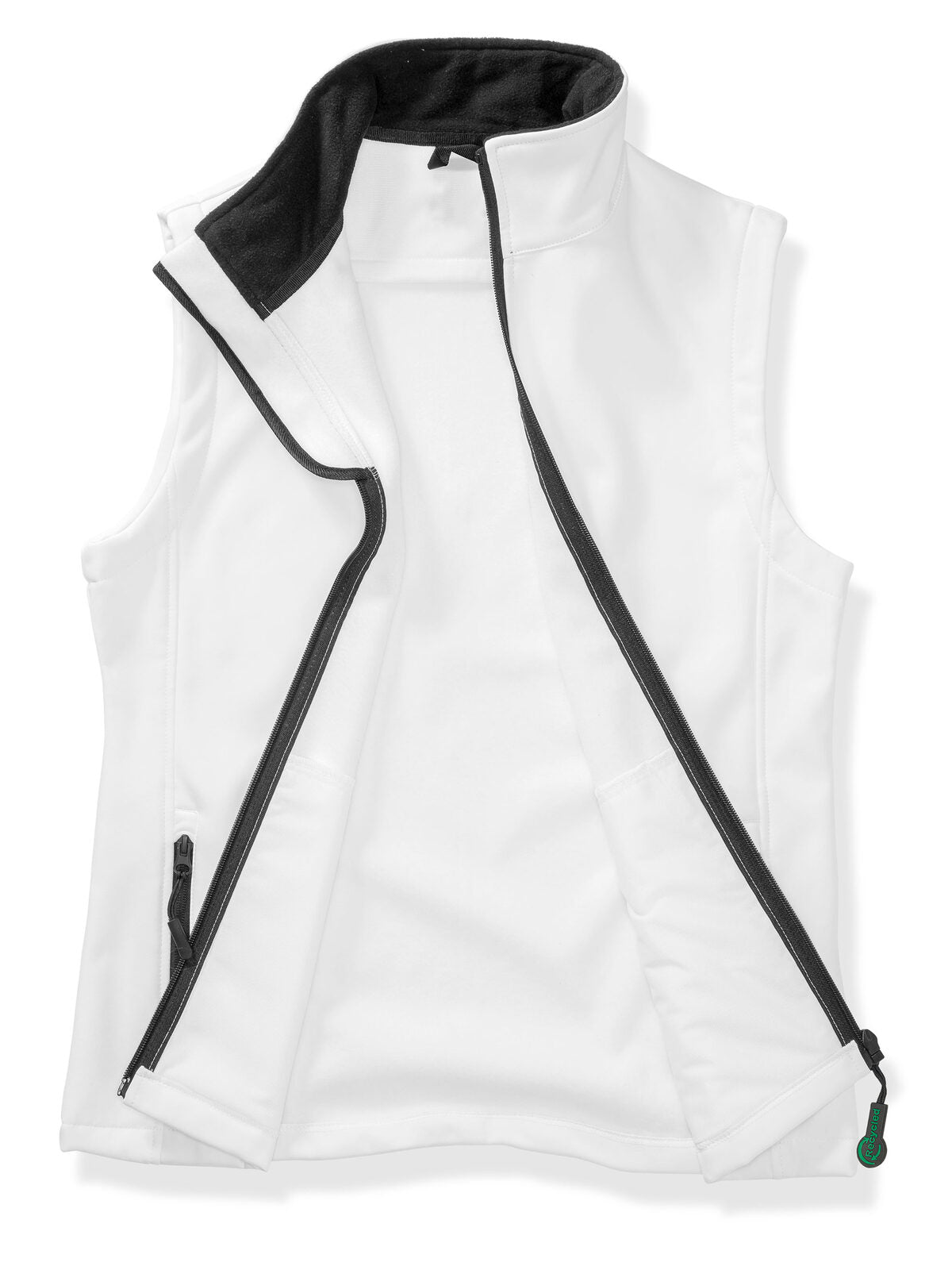 Printable Softshell Bodywarmer Damen – Result – Farbe white-black – individuell veredelbar
