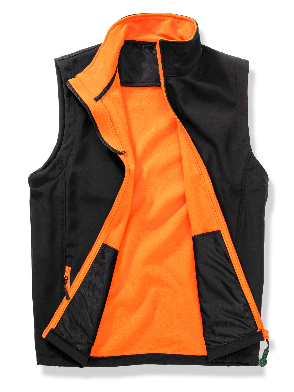 Softshell bodywarmer stampabile Herren – Result – Farbe black/orange – individuell veredelbar