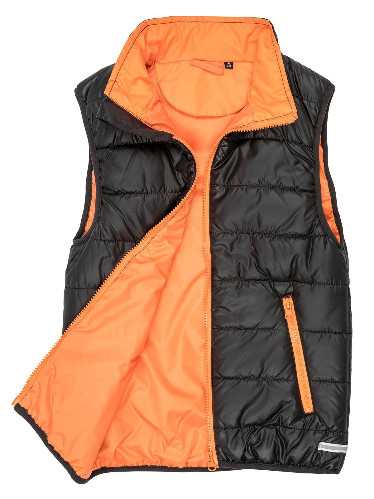 Youth Bodywarmer Kinder Jacke – Result – Farbe black/orange – individuell veredelbar