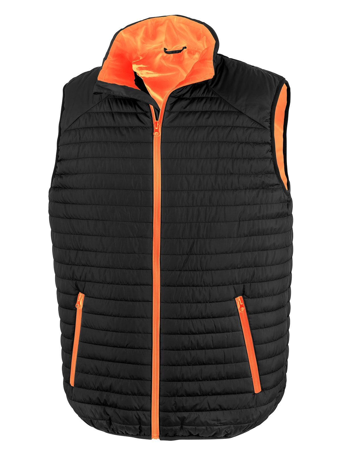 Thermoquilt Gilet Herren Jacke – Result – Farbe black/orange – individuell veredelbar