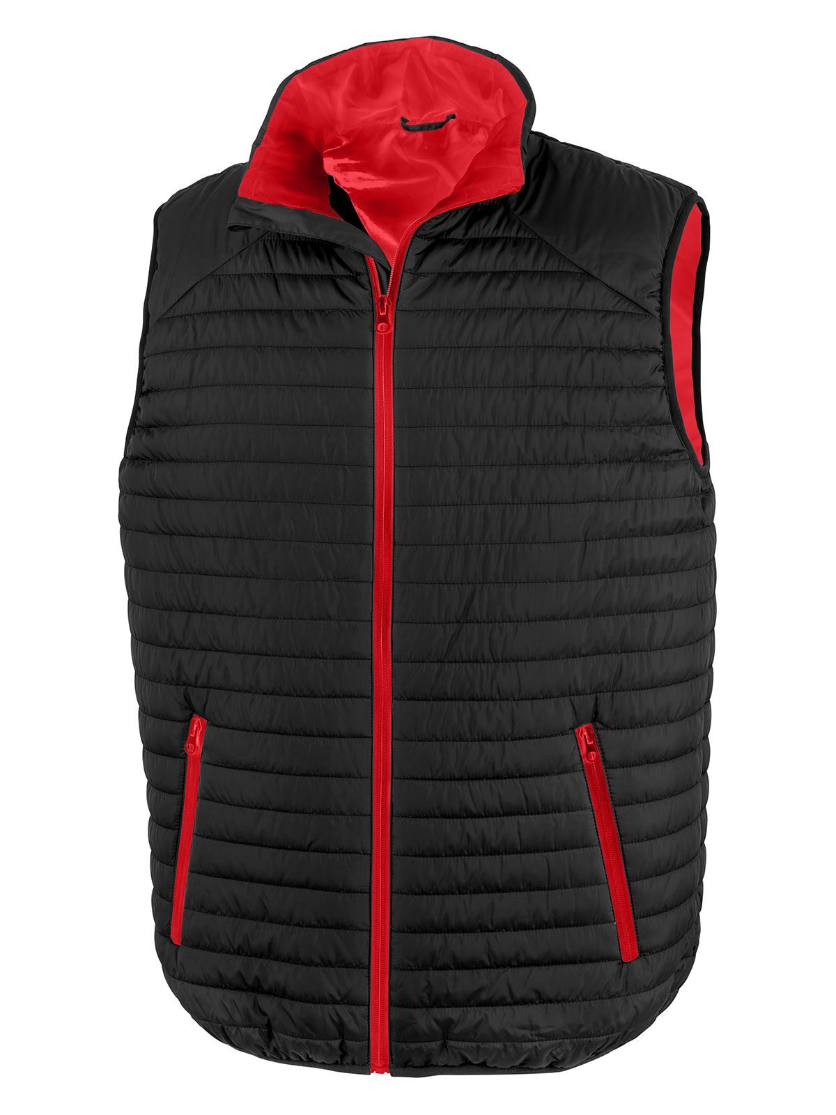 Thermoquilt Gilet Herren Jacke – Result – Farbe black/red – individuell veredelbar