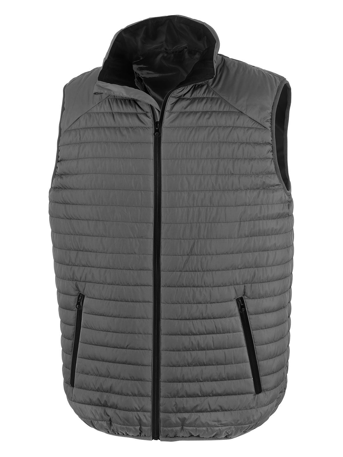 Thermoquilt Gilet Herren Jacke – Result – Farbe grey/black – individuell veredelbar