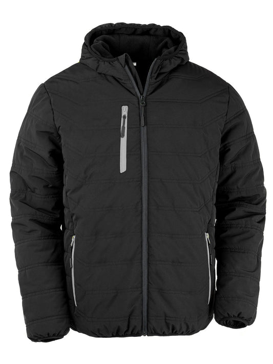 Black Compass Padded Winter Jacket Herren – Result – Farbe black/grey – individuell veredelbar