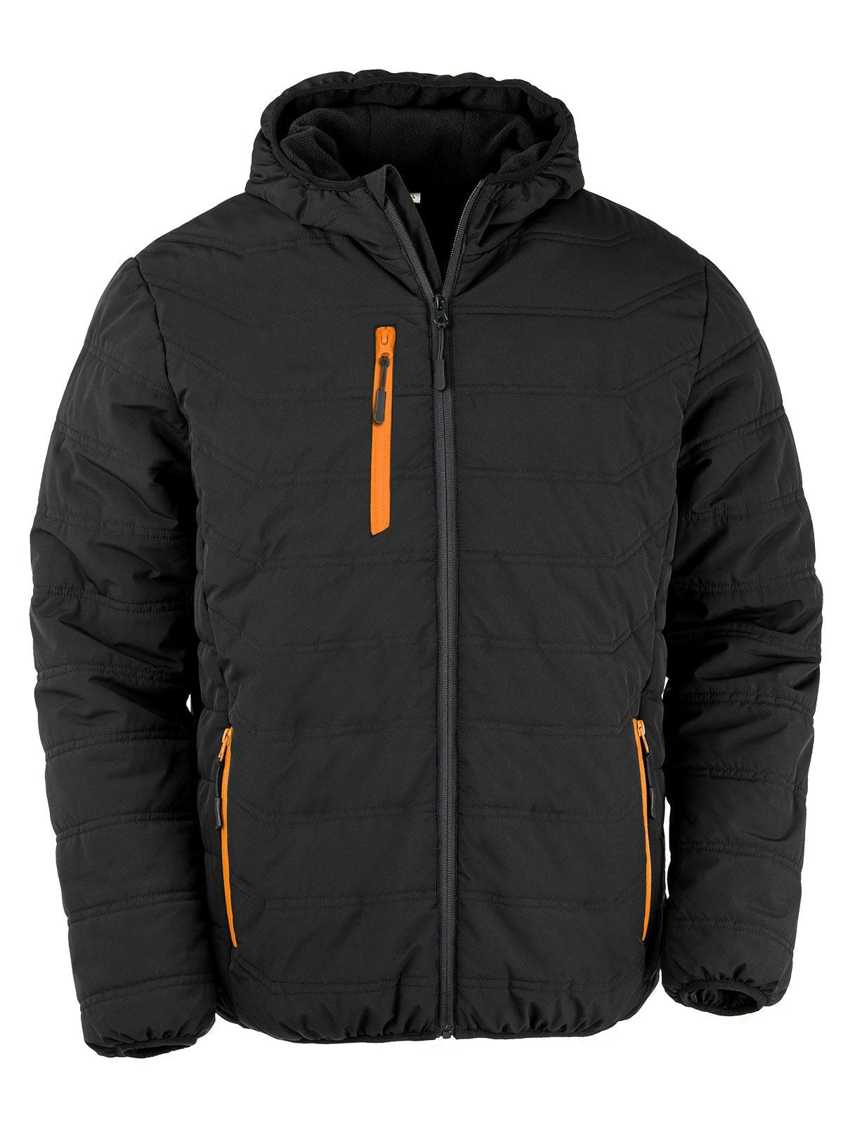 Black Compass Padded Winter Jacket Herren – Result – Farbe black/orange – individuell veredelbar