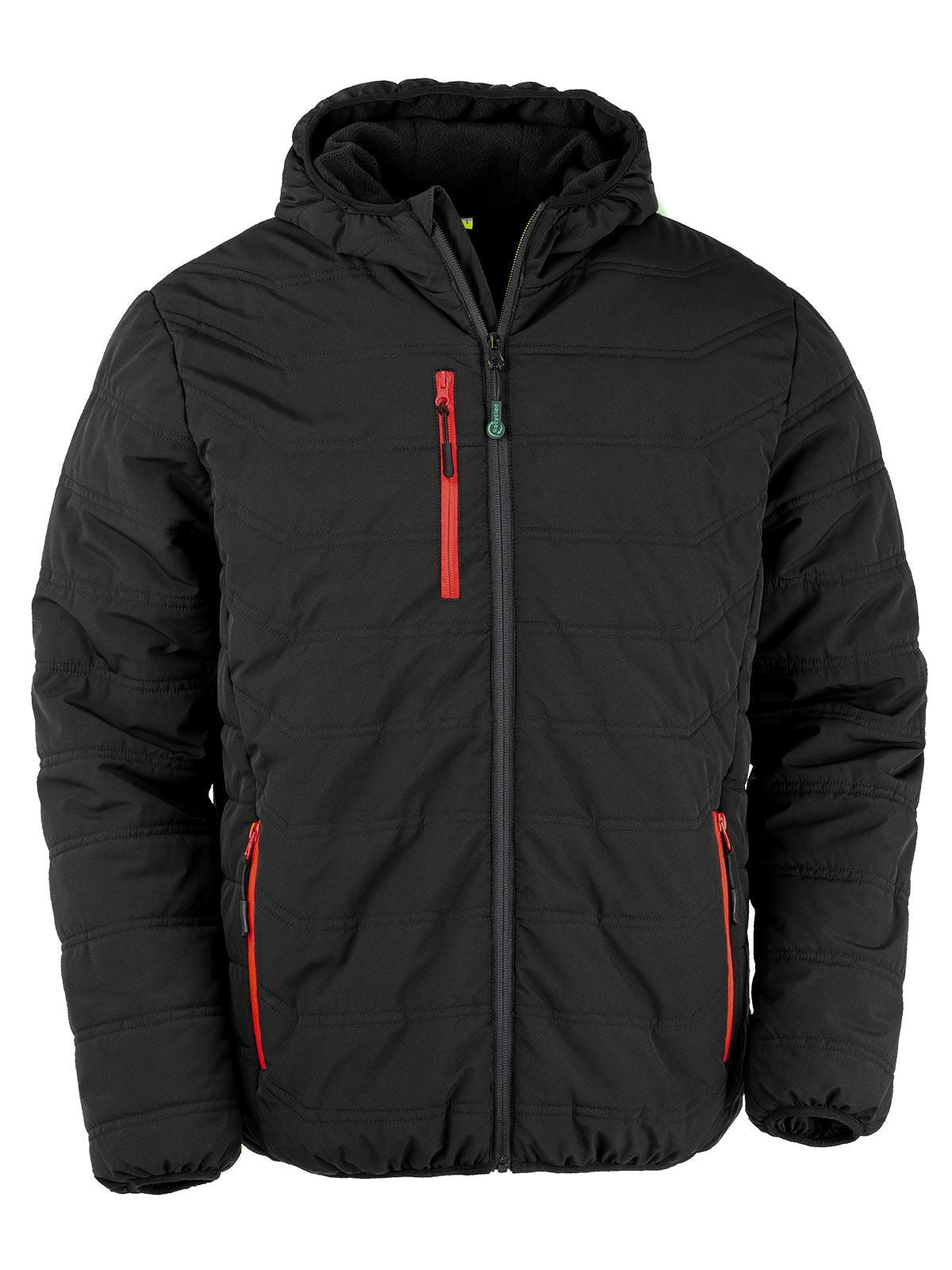 Black Compass Padded Winter Jacket Herren – Result – Farbe black/red – individuell veredelbar