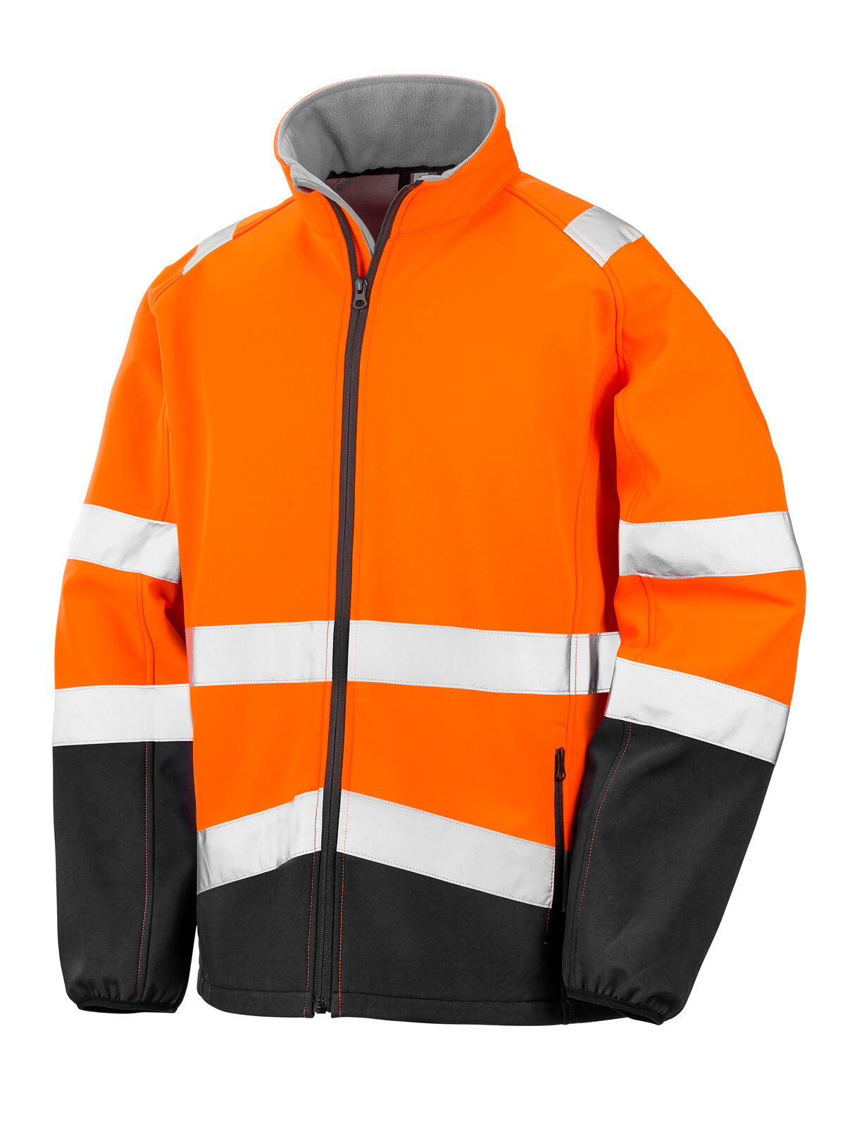 Printable safety softshell Herren Jacke – Result – Farbe orange/black – individuell veredelbar