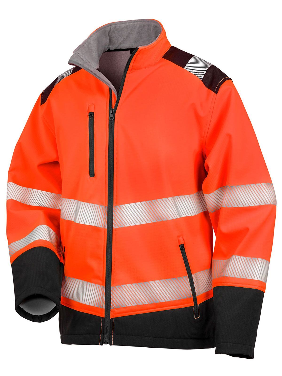 Printable Ripstop Safety Softshell Herren – Result – Farbe orange/black – individuell veredelbar