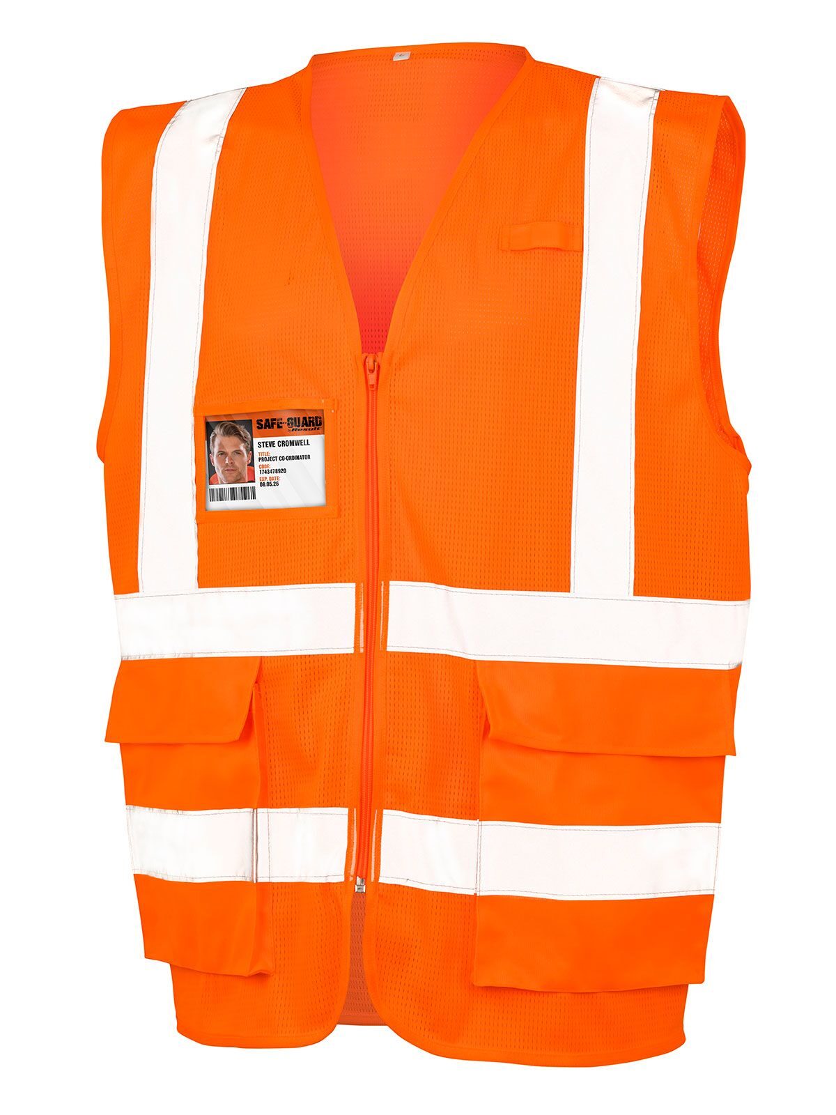 Executive Cool Mesh Warnweste / Sicherheitsweste – Result – Farbe Fluo Orange – individuell veredelbar