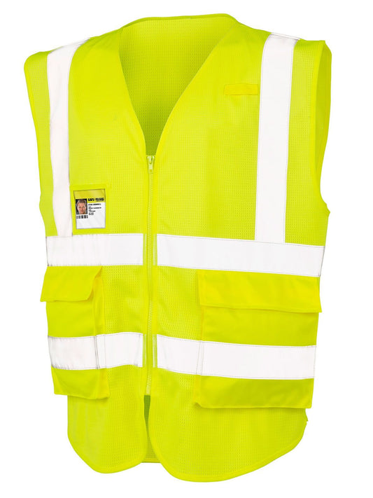 Executive Cool Mesh Warnweste / Sicherheitsweste – Result – Farbe fluo yellow – individuell veredelbar