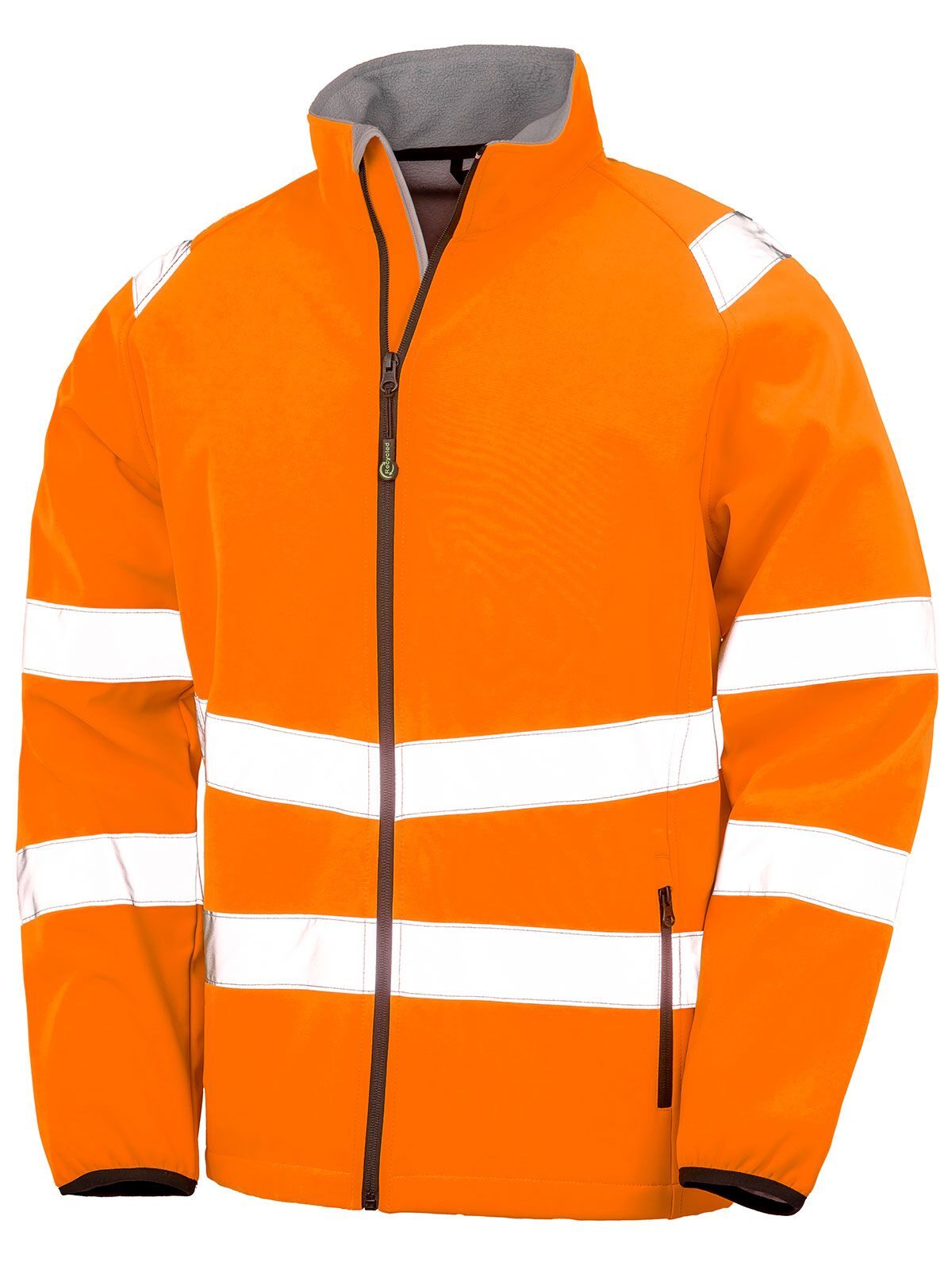 Recycled printable safety softshell Herren – Result – Farbe Fluo Orange – individuell veredelbar