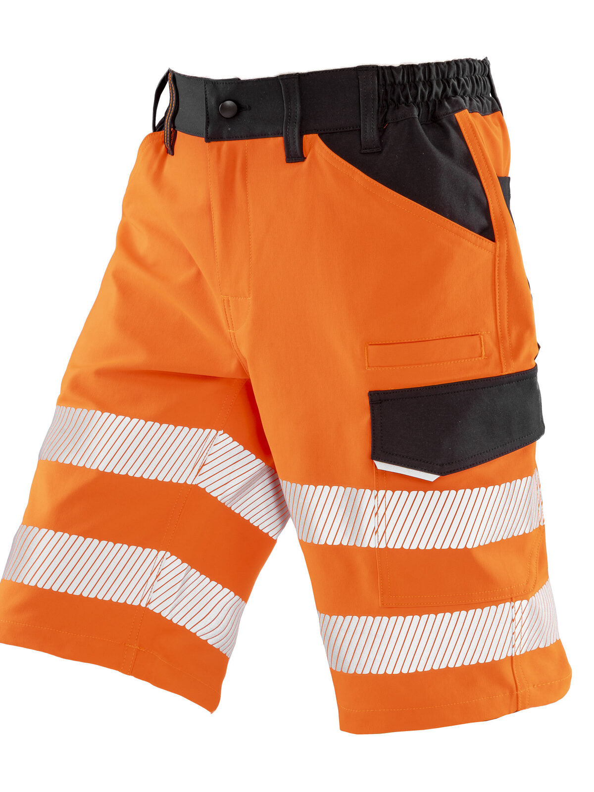 Recycled dynamic stretch safety shorts Herren Hose / Rock – Result – Farbe Fluo Orange – individuell veredelbar