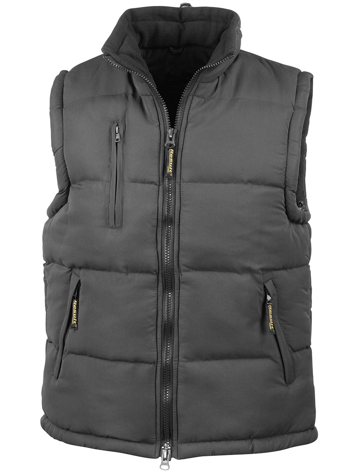 Ultra padded Bodywarmer Herren Jacke – Result – Farbe Schwarz – individuell veredelbar