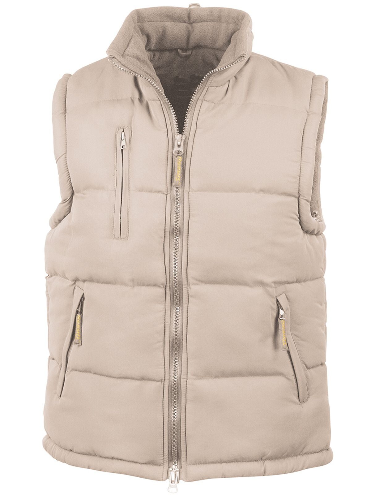 Ultra padded Bodywarmer Herren Jacke – Result – Farbe Stein – individuell veredelbar