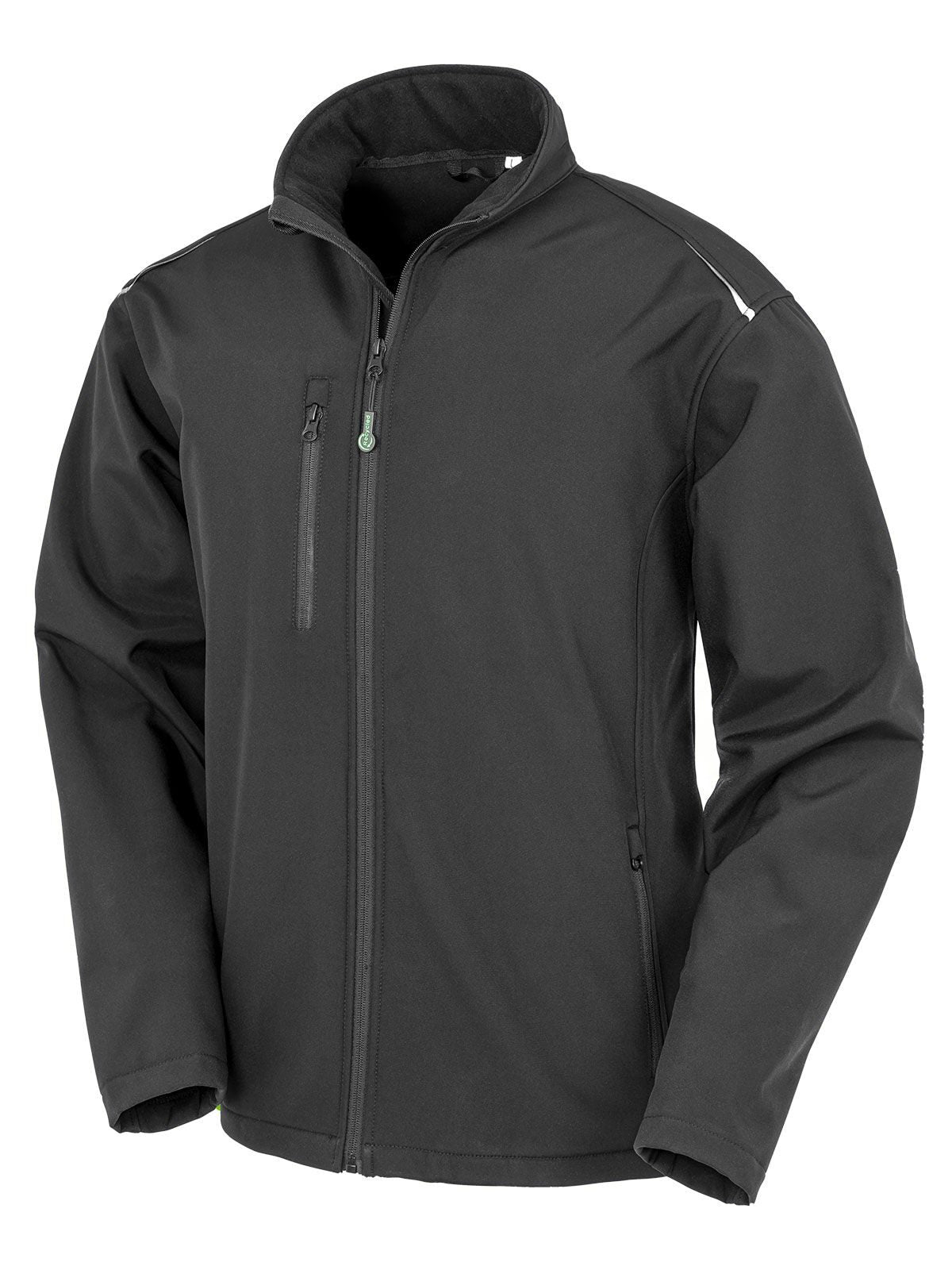 Recycled 3-Layer Printable Softshell Jacket Herren – Result – Farbe Schwarz – individuell veredelbar