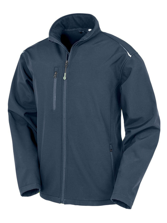 Recycled 3-Layer Printable Softshell Jacket Herren – Result – Farbe Navy – individuell veredelbar