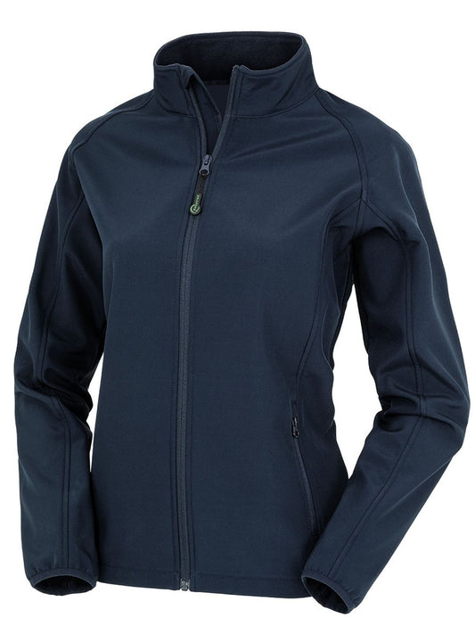 Recycled 2 Layer printable Softshell Jacket Damen – Result – Farbe Navy – individuell veredelbar