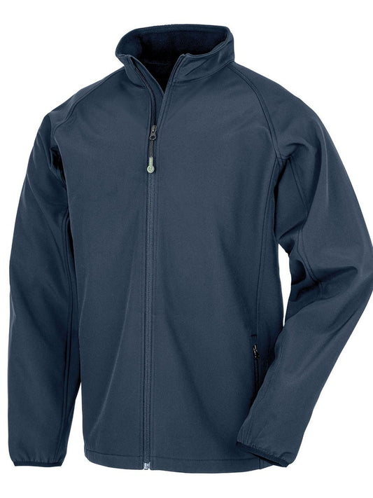 Recycled 2 Layer Printable Softshell Jacket Herren – Result – Farbe Navy – individuell veredelbar