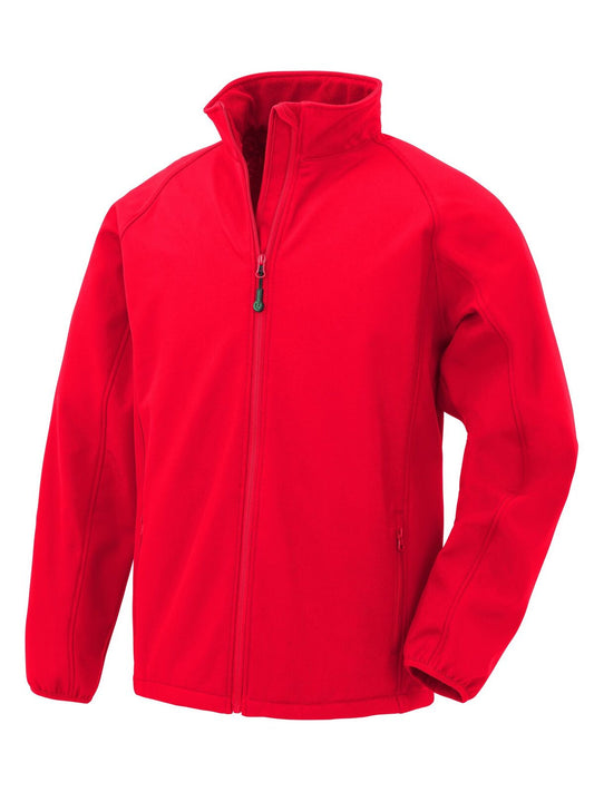 Recycled 2 Layer Printable Softshell Jacket Herren – Result – Farbe Rot – individuell veredelbar