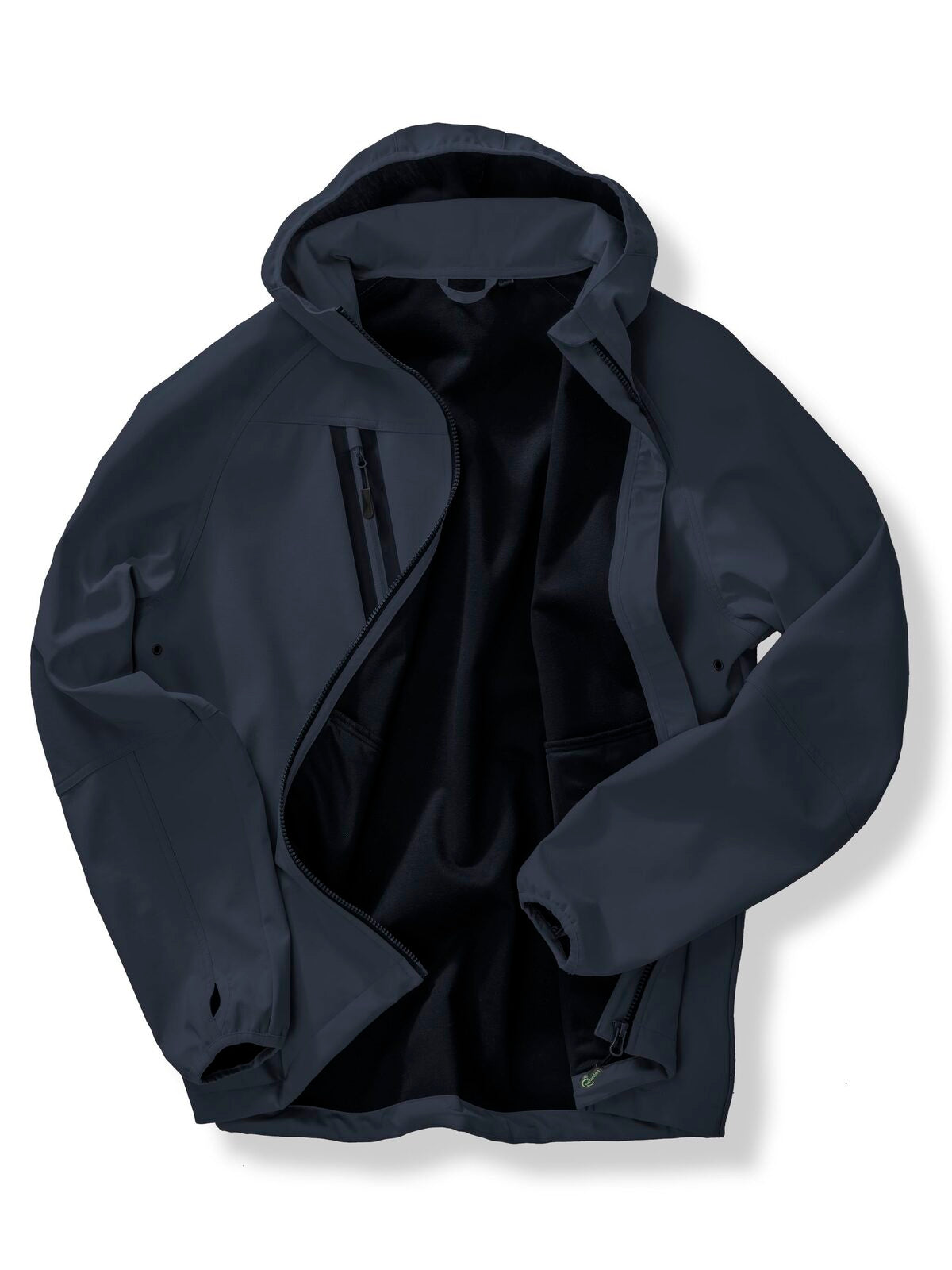 3-layer recycled printable casual hooded softshell Herren – Result – Farbe navy/navy – individuell veredelbar