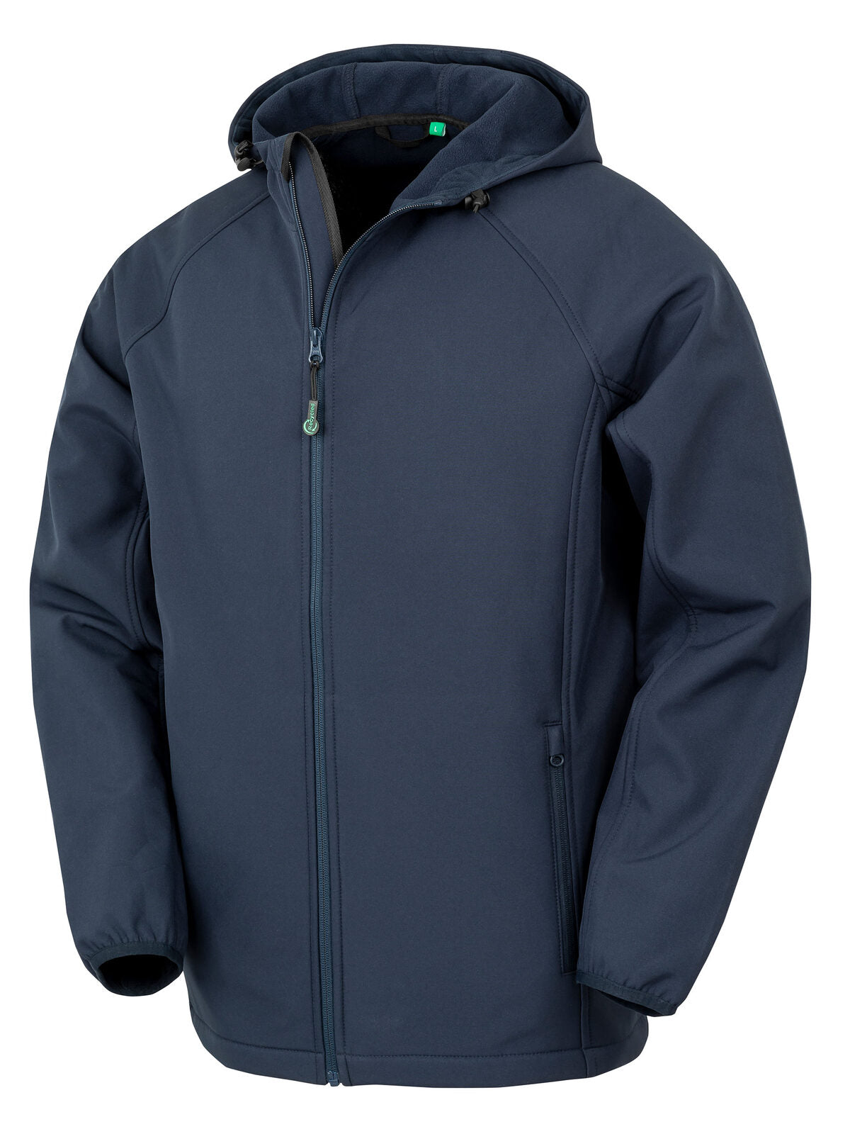 Recycled printable 3-layer hooded softshell – Result – Farbe Navy – individuell veredelbar