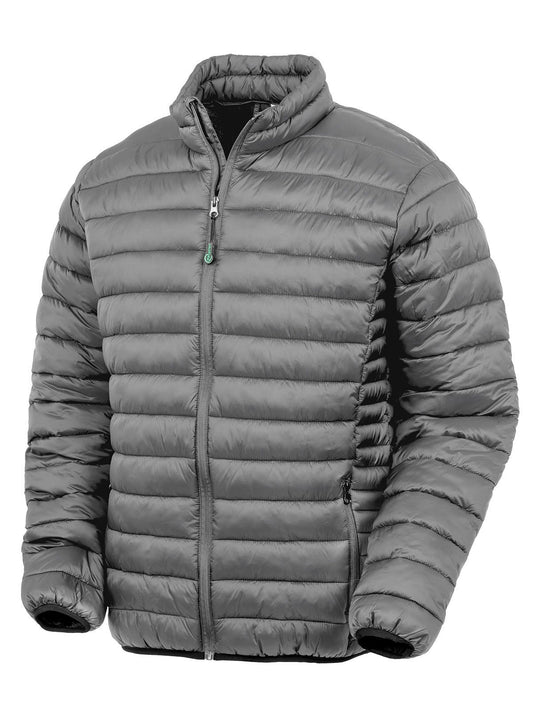 Recycled padded jacket – Result – Farbe Grau – individuell veredelbar