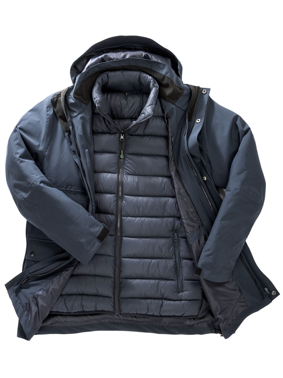 RECYCLED 3-IN-1 PADDED RIPSTOP JACKET Herren – Result – Farbe Navy – individuell veredelbar