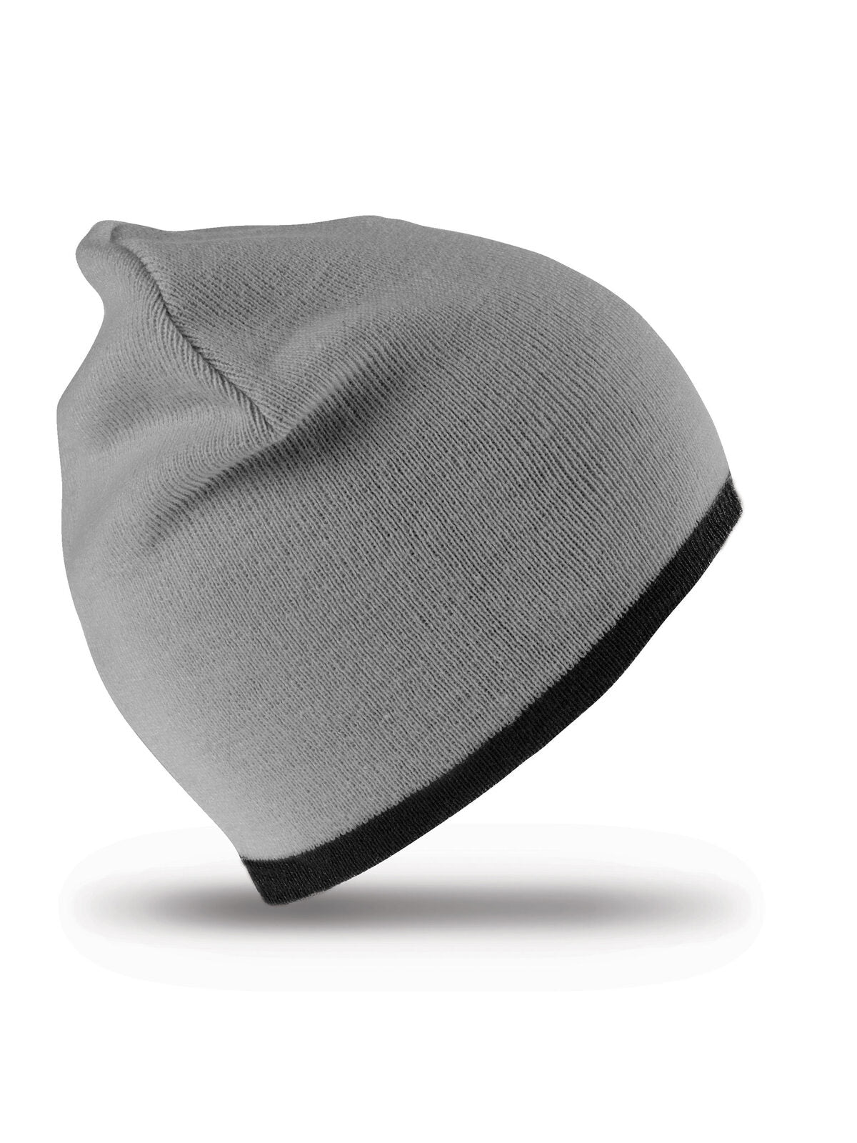 Beanie SOFT FEEL REVERSIBLE CUFFLESS BEANIE – individuell veredelbar | LA1970 in grey/black