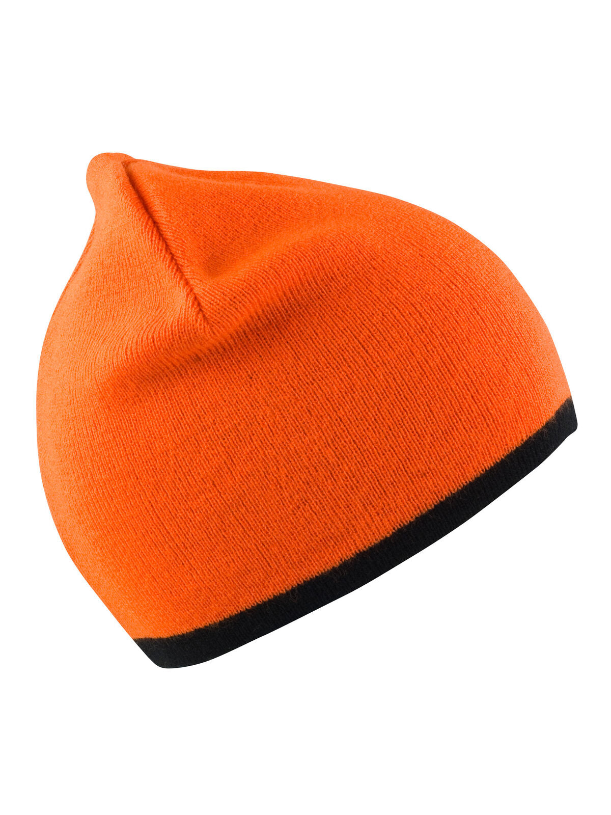 Beanie SOFT FEEL REVERSIBLE CUFFLESS BEANIE – individuell veredelbar | LA1970 in orange/black