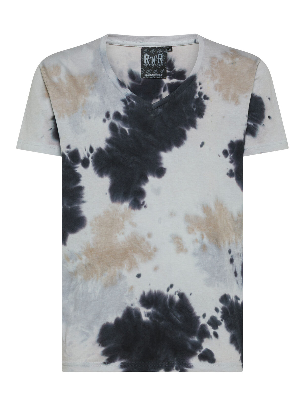 Ynez Herren T-Shirt – Rock and Roll – Farbe grey shades tie dye – individuell veredelbar