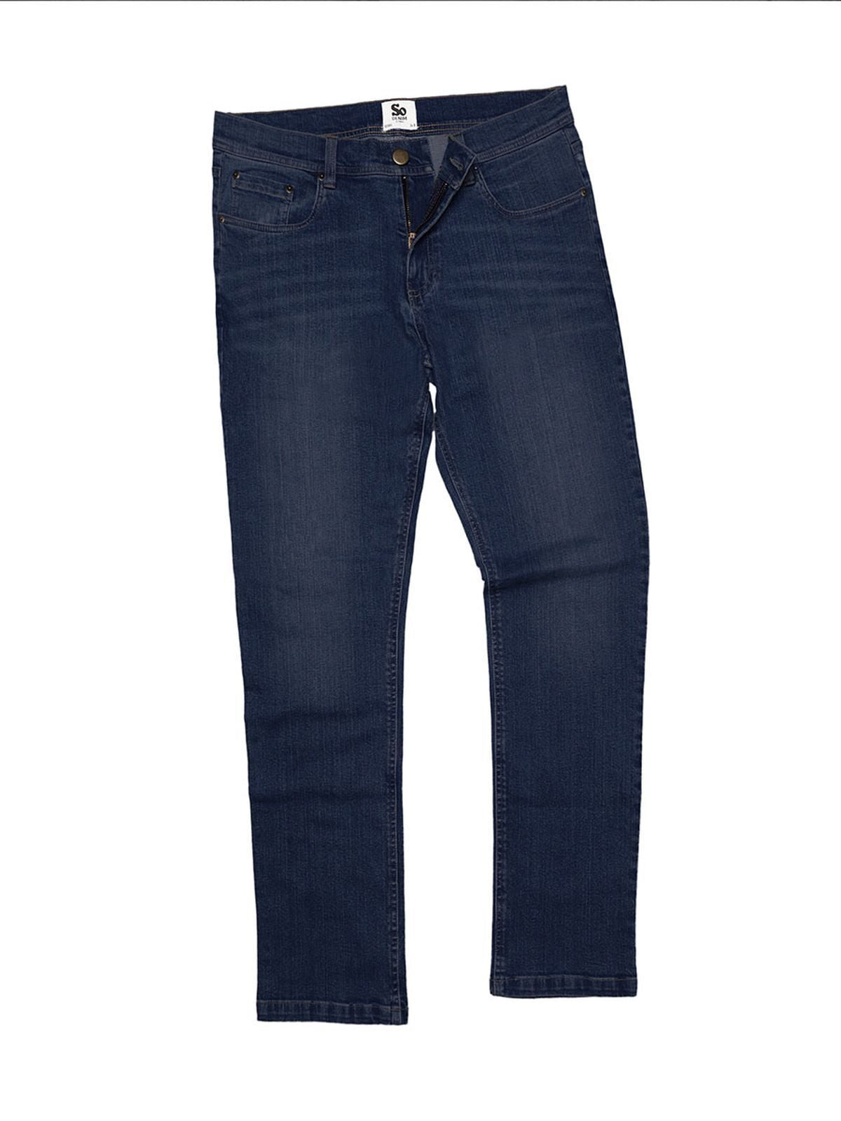 Max Slim Jeans Herren Hose / Rock – So Denim by AWDis – Farbe dark blue wash – individuell veredelbar