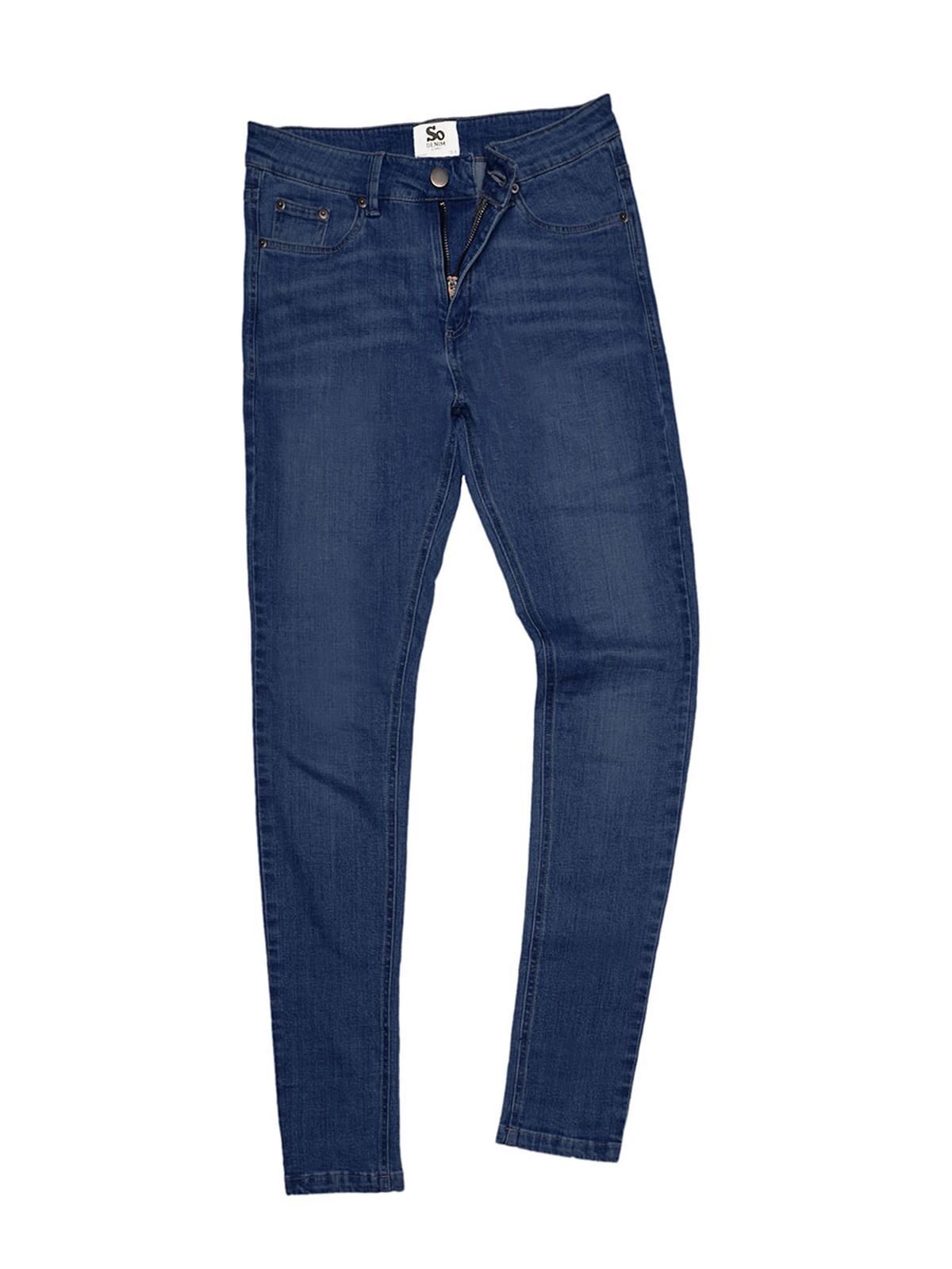 Lara Skinny Jeans Damen Hose / Rock – So Denim by AWDis – Farbe dark blue wash – individuell veredelbar