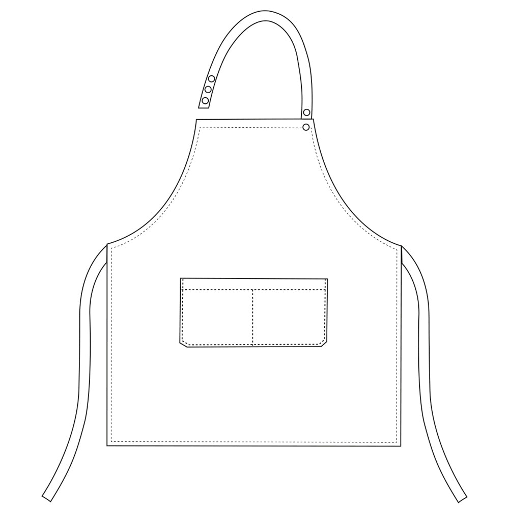 Damen-Gastronomie-Schürze Short Bip Apron – Space – Bild 2