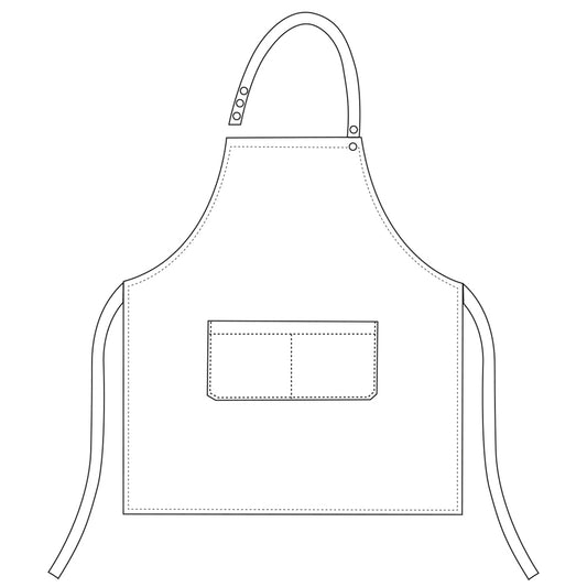 Damen-Gastronomie-Schürze Short Bip Apron – Space – Bild 2