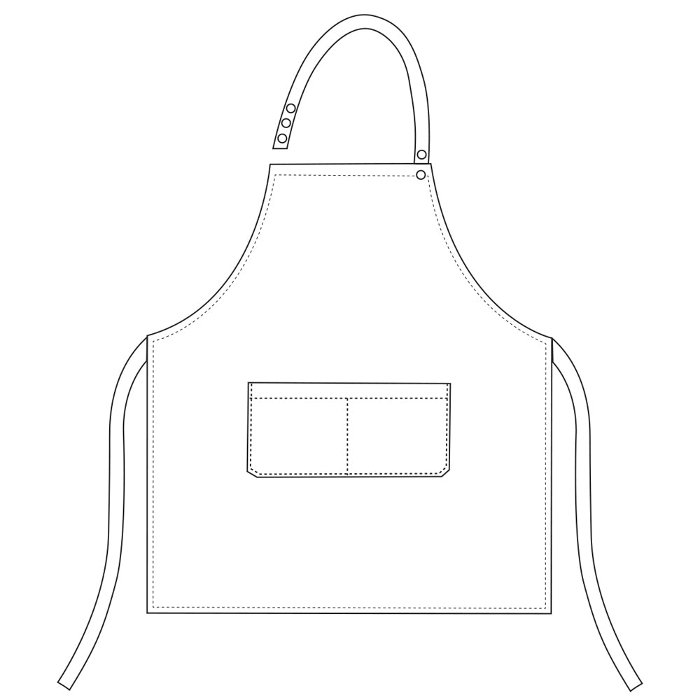 Damen-Gastronomie-Schürze Short Bip Apron – Camouflage – Bild 2