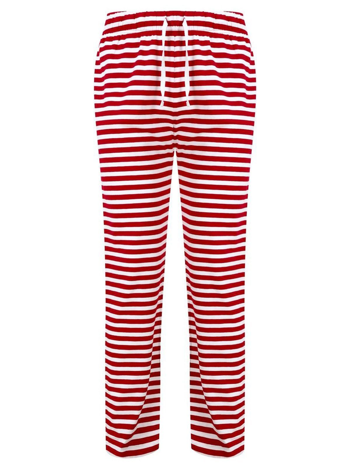 Lounge Pants Herren Hose / Rock – SF Clothing – Farbe red/white stripes – individuell veredelbar
