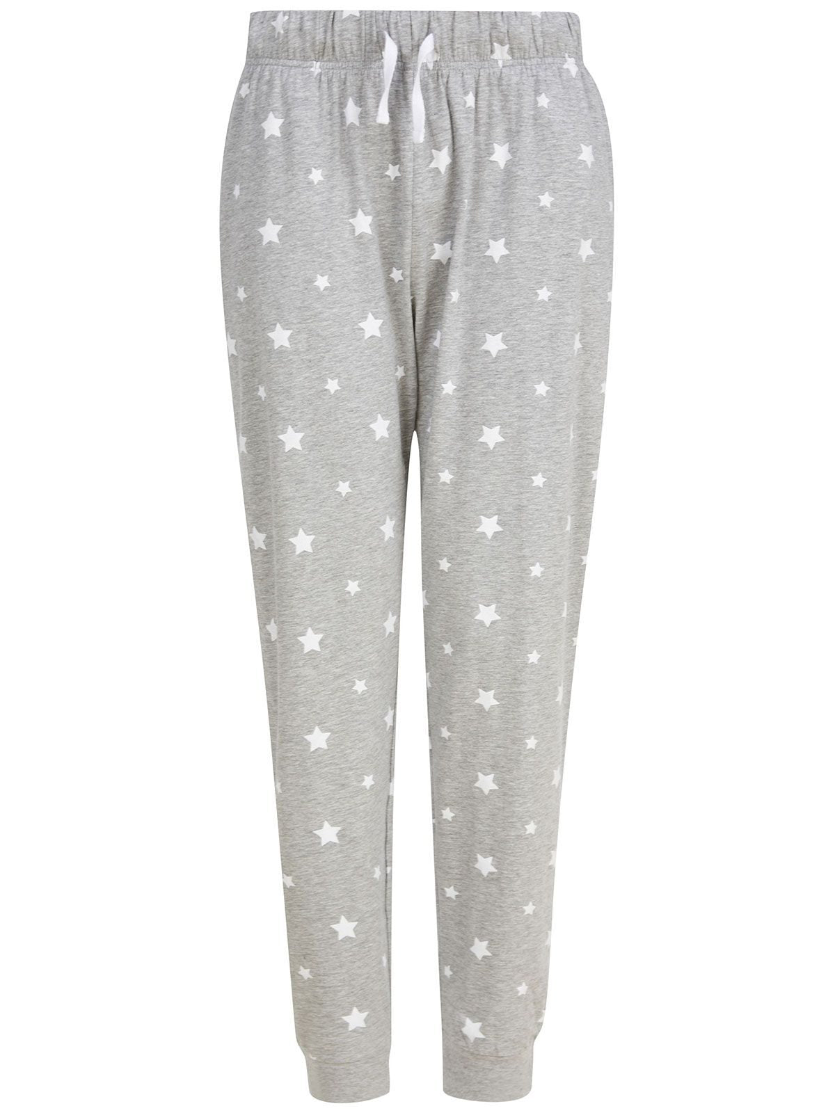 cuffed lounge pants Unisex Hose / Rock – SF Clothing – Farbe heather grey/white stars – individuell veredelbar