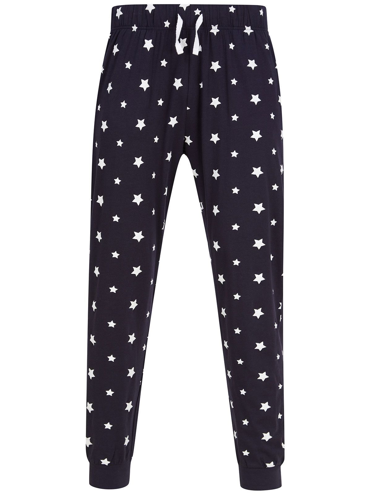 cuffed lounge pants Unisex Hose / Rock – SF Clothing – Farbe navy/white stars – individuell veredelbar