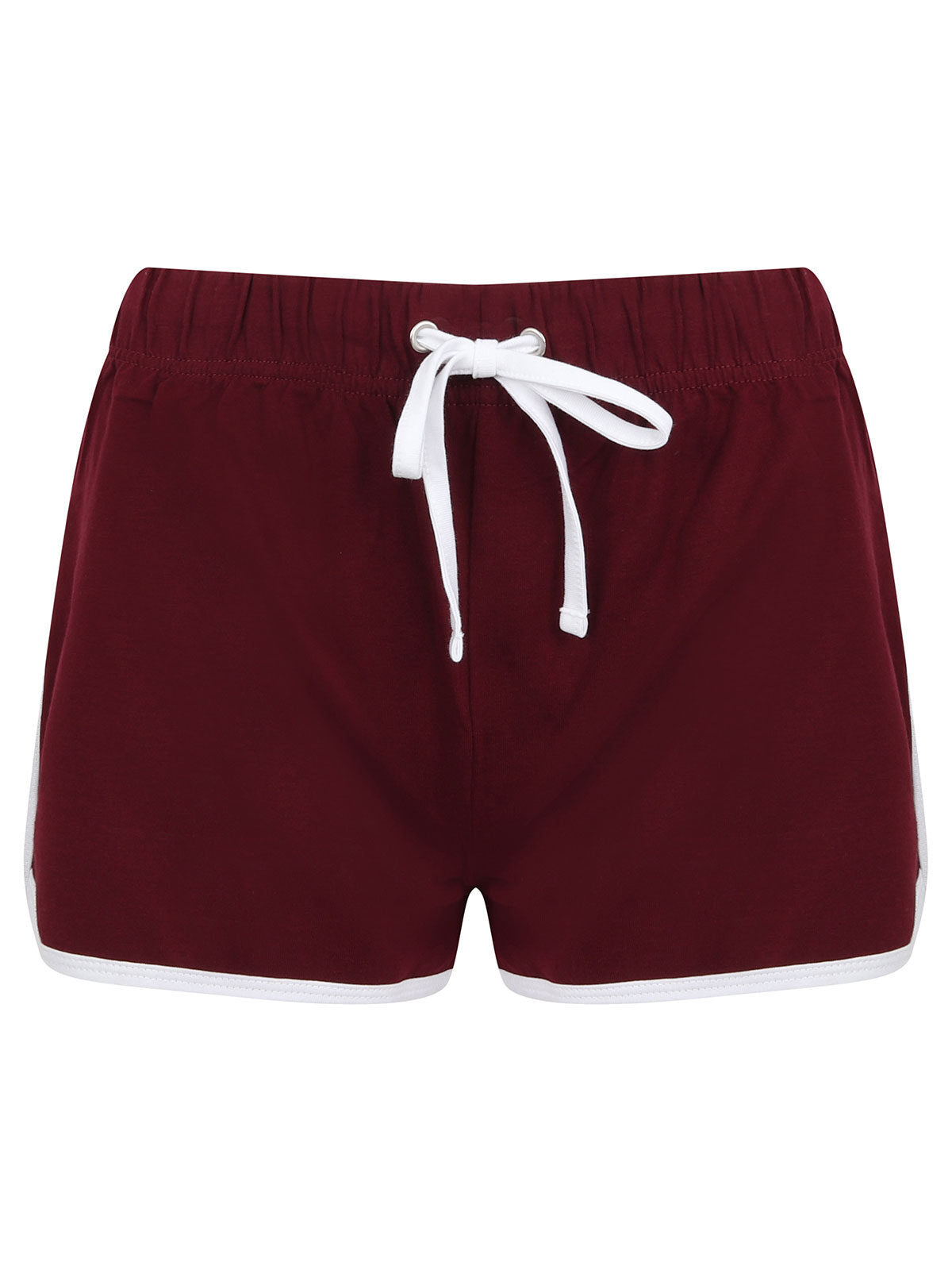 Retro Shorts Damen Hose / Rock – SF Clothing – Farbe burgundy/white – individuell veredelbar
