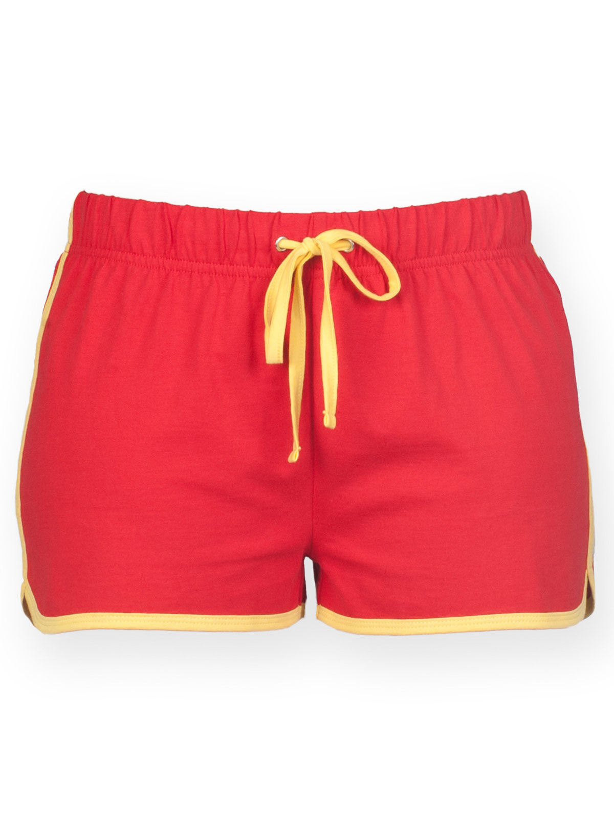 Retro Shorts Damen Hose / Rock – SF Clothing – Farbe red/yellow – individuell veredelbar